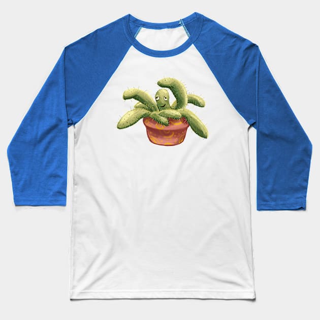 cactus Baseball T-Shirt by Guyshulia